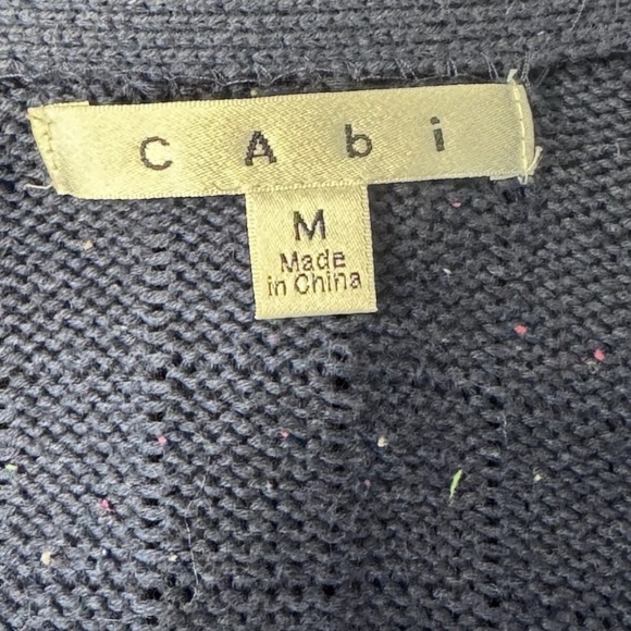 CAbi Sweater Sz M Duchess Long Blue Fringe Cardigan Hippie Y2K 90’s Grunge Boho - Picture 8 of 8